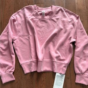 Lululemon softstreme perfectly oversized cropped crew pullover sweatshirt NWT